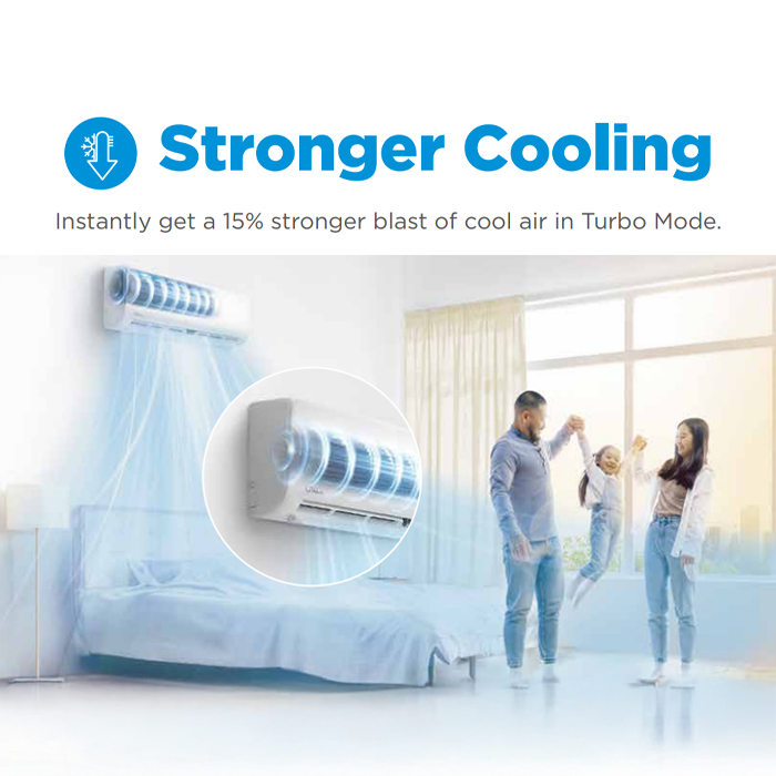 Midea AC Split 1.5 PK Standard Prime Guard Hyper Grapfins - MSFQ-12CRN8